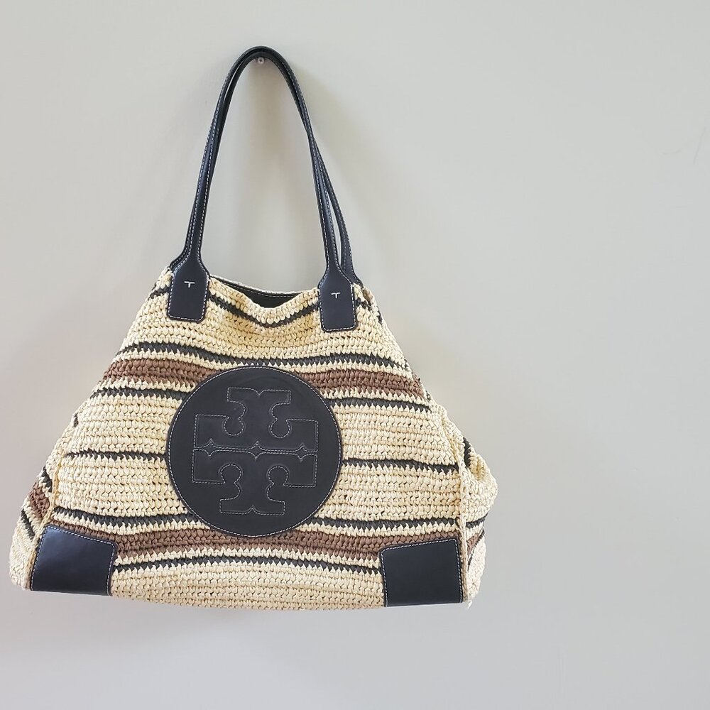 Large Size Tory Burch Tweed Tote Bag